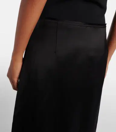 Toteme Gauze-trimmed satin midi skirt | Thumbnail 2