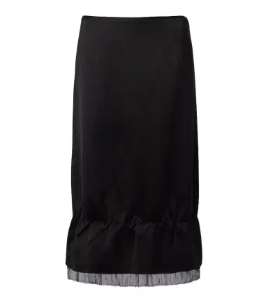 Toteme Gauze-trimmed satin midi skirt | Thumbnail 1