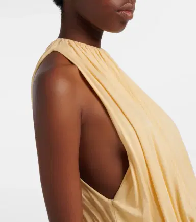 TOTEME Gathered jersey maxi dress | Thumbnail 3 TOTEME Gathered jersey maxi dress | Thumbnail 3
