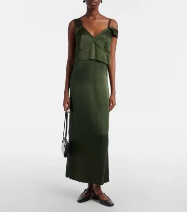 TOTEME Deconstructed satin slip dress | Thumbnail 4