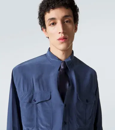 Saint Laurent Silk satin tie | Thumbnail 2 Saint Laurent Silk satin tie | Thumbnail 2