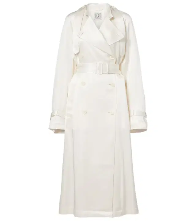 Toteme Belted double-breasted satin trench coat