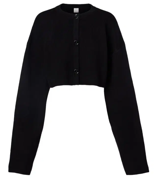 Cropped wool-blend cardigan