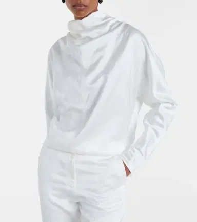 TOTEME Draped satin blouse | Thumbnail 2 TOTEME Draped satin blouse | Thumbnail 2