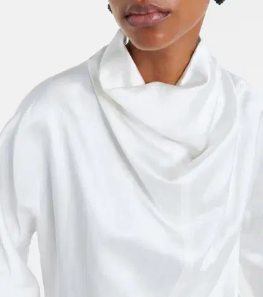 TOTEME Draped satin blouse | Thumbnail 3 TOTEME Draped satin blouse | Thumbnail 3