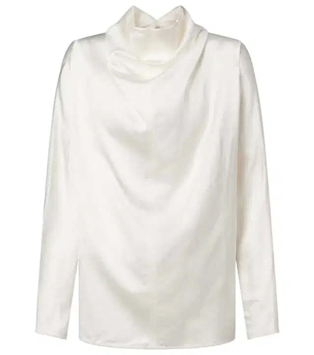 Draped satin blouse