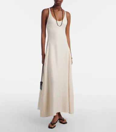 Toteme Cotton tweed maxi dress | Thumbnail 2
