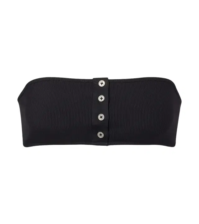 Toteme Ribbed-knit bandeau bikini top