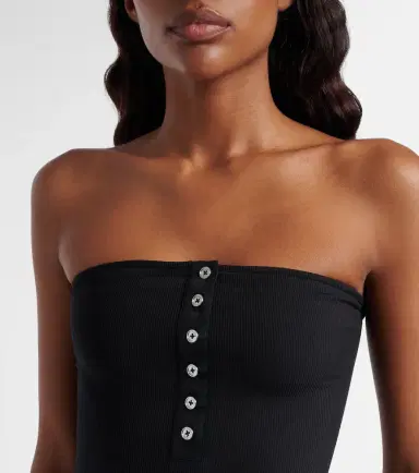 TOTEME Ribbed-knit bandeau swimsuit | Thumbnail 2 TOTEME Ribbed-knit bandeau swimsuit | Thumbnail 2