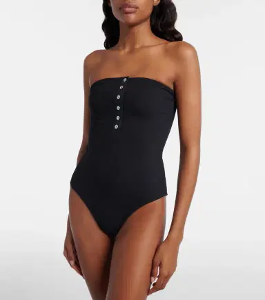 TOTEME Ribbed-knit bandeau swimsuit | Thumbnail 3 TOTEME Ribbed-knit bandeau swimsuit | Thumbnail 3
