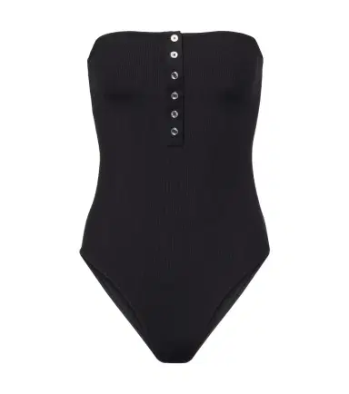 TOTEME Ribbed-knit bandeau swimsuit | Thumbnail 1 TOTEME Ribbed-knit bandeau swimsuit | Thumbnail 1