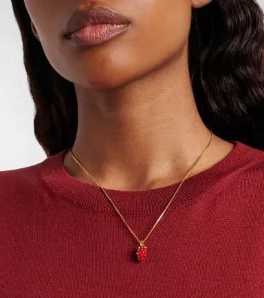 Saint Laurent Strawberry pendant necklace | Thumbnail 4
