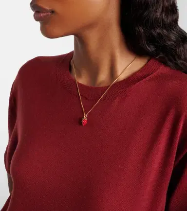 Saint Laurent Strawberry pendant necklace | Thumbnail 5