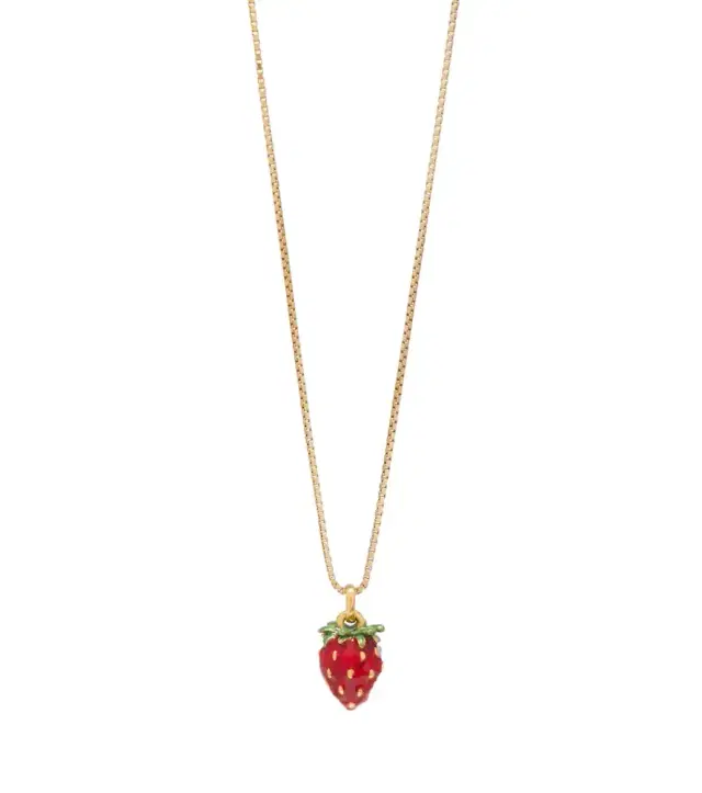 Strawberry pendant necklace