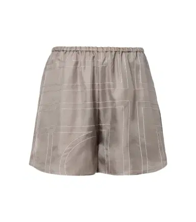 Toteme Logo silk twill shorts | Thumbnail 1