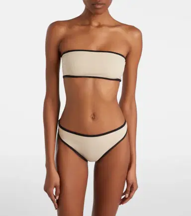 TOTEME Stripe Edge strapless bikini top | Thumbnail 3