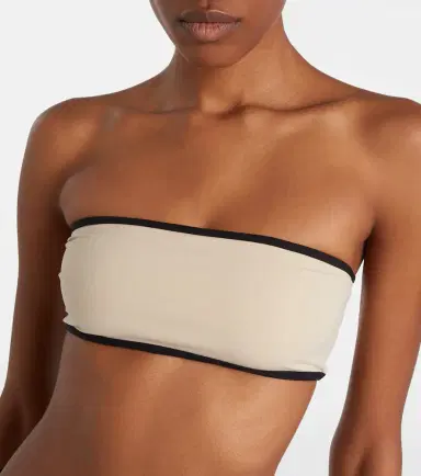 TOTEME Stripe Edge strapless bikini top | Thumbnail 4