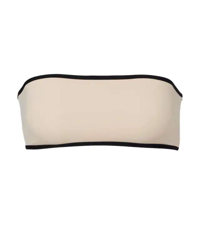 Toteme Stripe Edge strapless bikini top