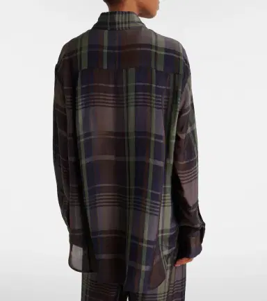 The Frankie Shop Peri sheer plaid shirt | Thumbnail 5 The Frankie Shop Peri sheer plaid shirt | Thumbnail 5