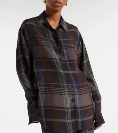 The Frankie Shop Peri sheer plaid shirt | Thumbnail 6 The Frankie Shop Peri sheer plaid shirt | Thumbnail 6