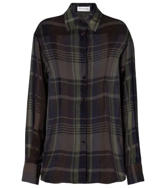 Peri sheer plaid shirt