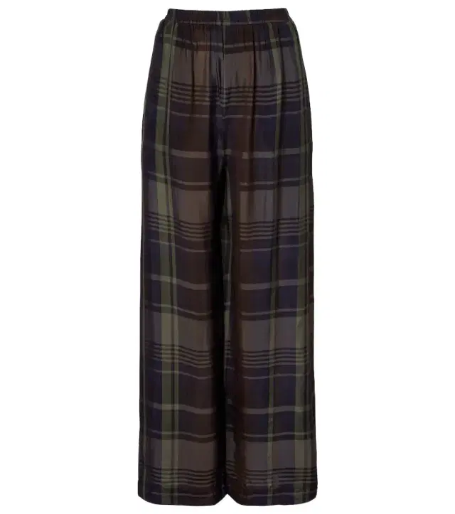 Baxter checked wide-leg pants