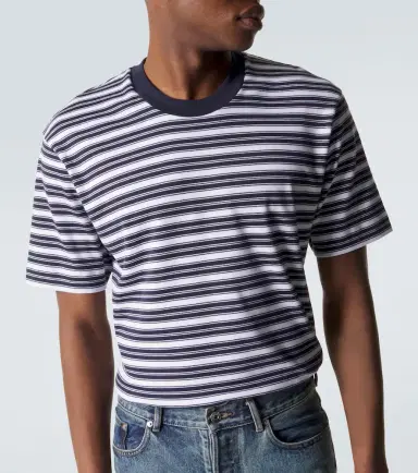 Sunspel Striped cotton jersey T-shirt | Thumbnail 3