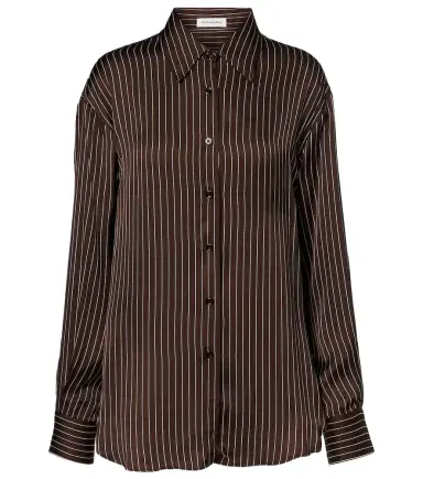 The Frankie Shop Peri pinstripe satin shirt | Thumbnail 1