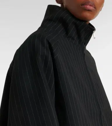 The Frankie Shop Baxter oversized pinstripe blouson jacket | Thumbnail 2