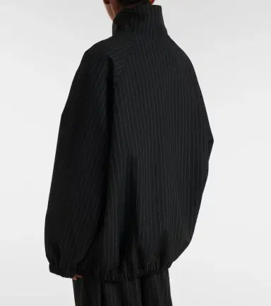 The Frankie Shop Baxter oversized pinstripe blouson jacket | Thumbnail 5