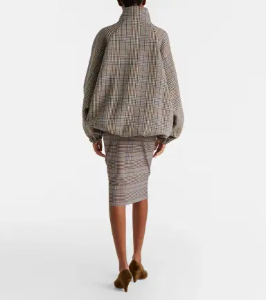 The Frankie Shop Aurora plaid sheer mesh midi skirt | Thumbnail 2