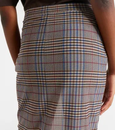 The Frankie Shop Aurora plaid sheer mesh midi skirt | Thumbnail 3