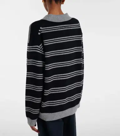 Nili Lotan Galvez striped cashmere polo sweater | Thumbnail 2 Nili Lotan Galvez striped cashmere polo sweater | Thumbnail 2