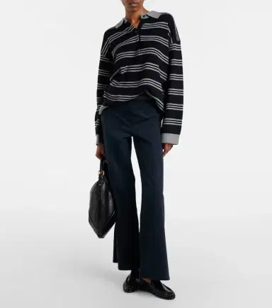 Nili Lotan Galvez striped cashmere polo sweater | Thumbnail 4 Nili Lotan Galvez striped cashmere polo sweater | Thumbnail 4