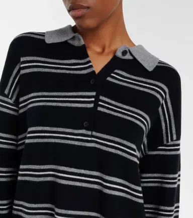 Nili Lotan Galvez striped cashmere polo sweater | Thumbnail 5 Nili Lotan Galvez striped cashmere polo sweater | Thumbnail 5