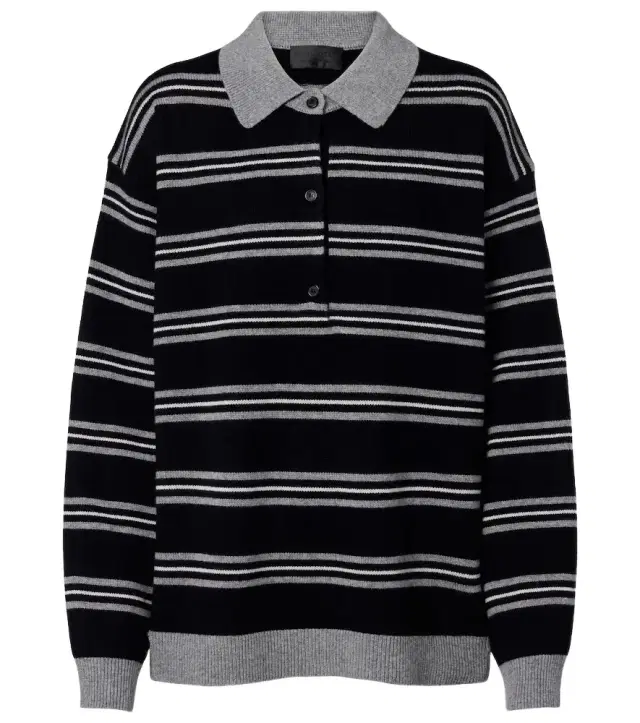 Galvez striped cashmere polo sweater