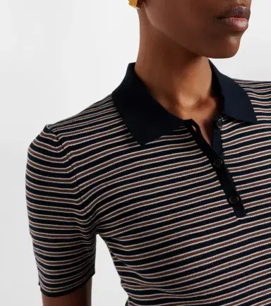 Nili Lotan Gemmatta striped cotton polo shirt | Thumbnail 5 Nili Lotan Gemmatta striped cotton polo shirt | Thumbnail 5