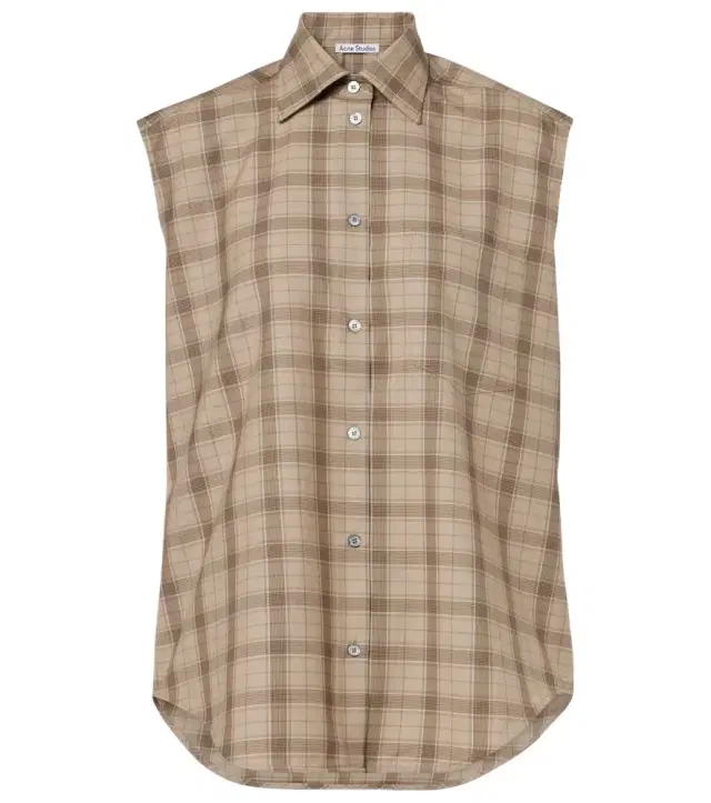 Checked wool shirt