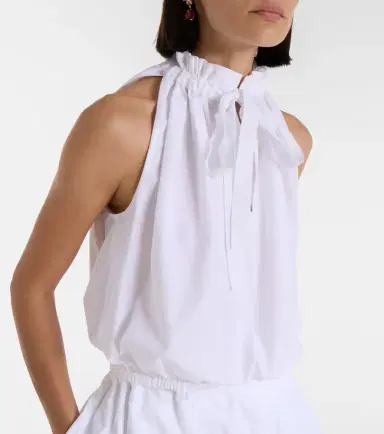 Patou Gathered cotton top | Thumbnail 2 Patou Gathered cotton top | Thumbnail 2