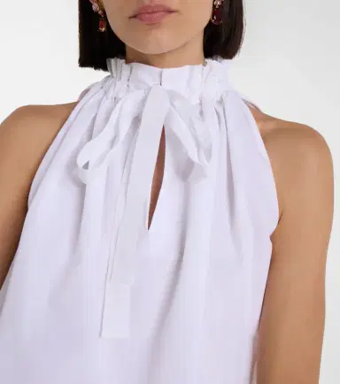 Patou Gathered cotton top | Thumbnail 3 Patou Gathered cotton top | Thumbnail 3