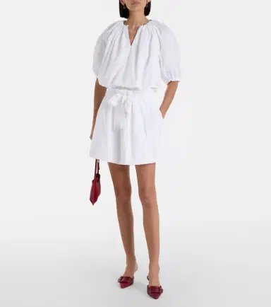 Patou Gathered cotton top | Thumbnail 2 Patou Gathered cotton top | Thumbnail 2