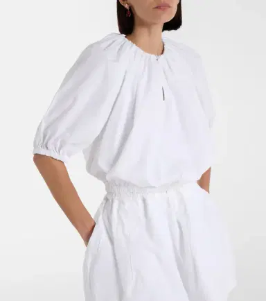 Patou Gathered cotton top | Thumbnail 3 Patou Gathered cotton top | Thumbnail 3