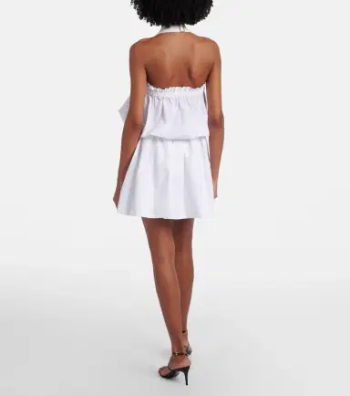 Patou Halterneck cotton minidress | Thumbnail 4