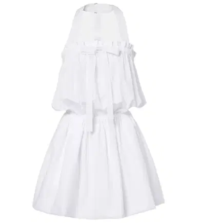 Patou Halterneck cotton minidress | Thumbnail 1