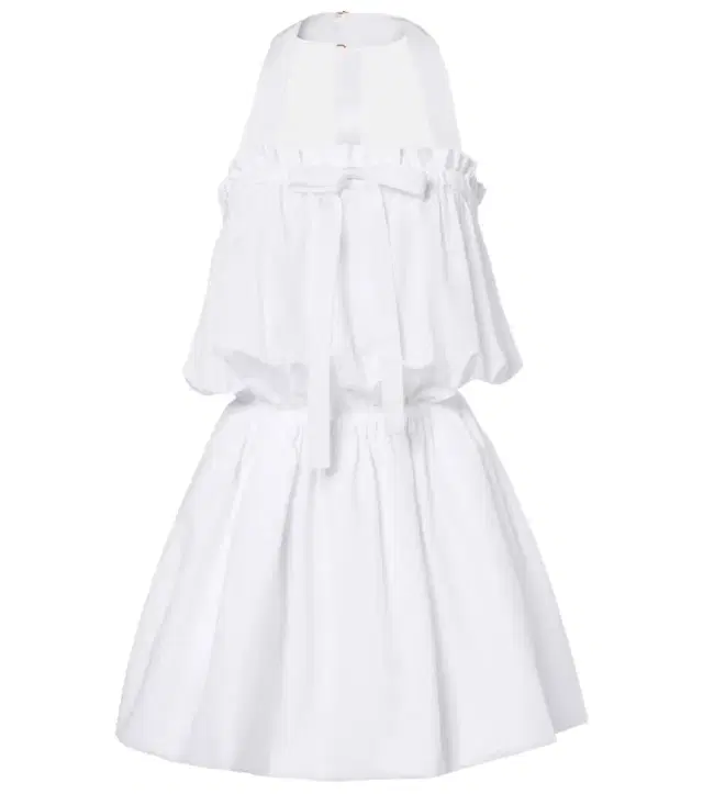 Halterneck cotton minidress