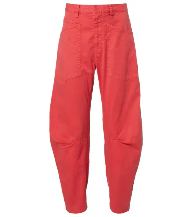 Shon cotton barrel-leg pants