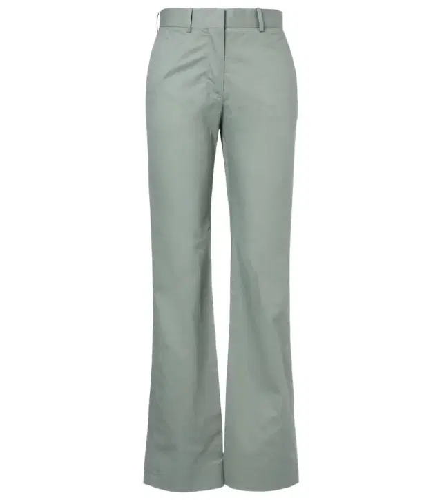 Cotton twill wide-leg pants