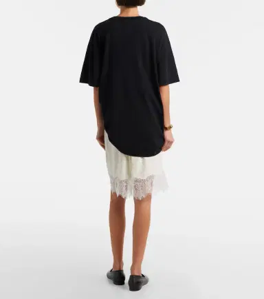 Staud Verano lace-trimmed silk satin Bermuda shorts | Thumbnail 4