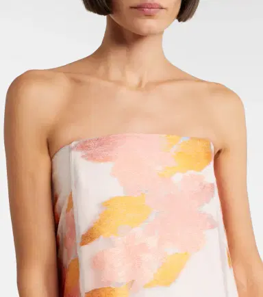 Staud Allyson floral organza gown | Thumbnail 3 Staud Allyson floral organza gown | Thumbnail 3