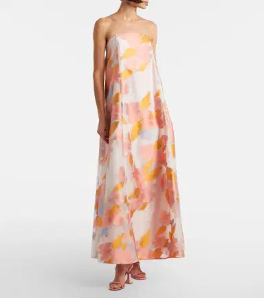 Staud Allyson floral organza gown | Thumbnail 4 Staud Allyson floral organza gown | Thumbnail 4